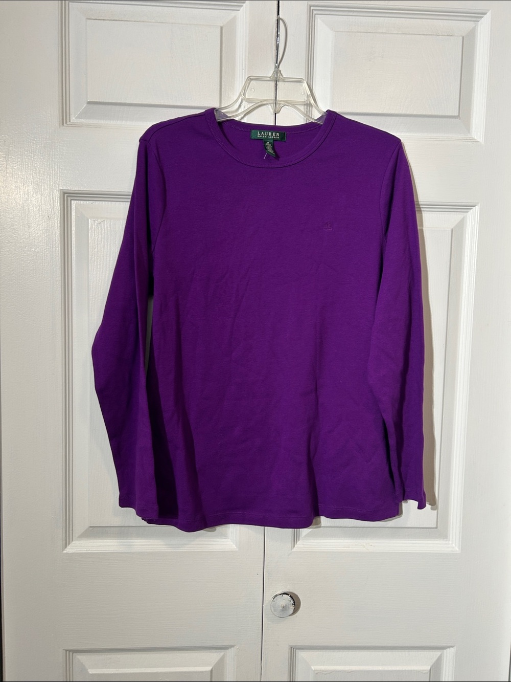 NWT Lauren Ralph Lauren Women’s Long-Sleeve Tee in Elderberry Size 1X T-shirt